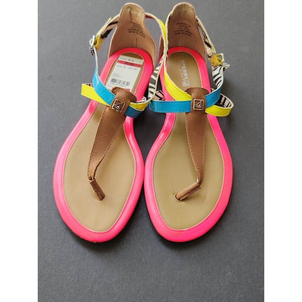Sperry Sandals Womens Size 8 Thong Flat Summerlin Neon Pink